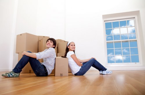 Packed boxes and furniture ready for a Catford home or office removal