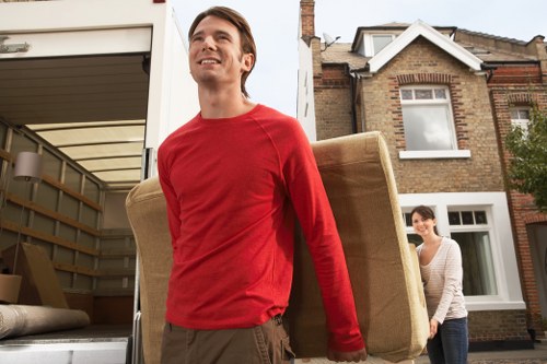 Removal van and moving boxes for a Catford home move