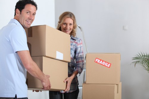 Secure loading of furniture and boxes into a removals vehicle